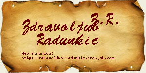 Zdravoljub Radunkić vizit kartica